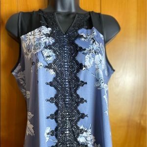 Maurice’s blouse blue and black lace